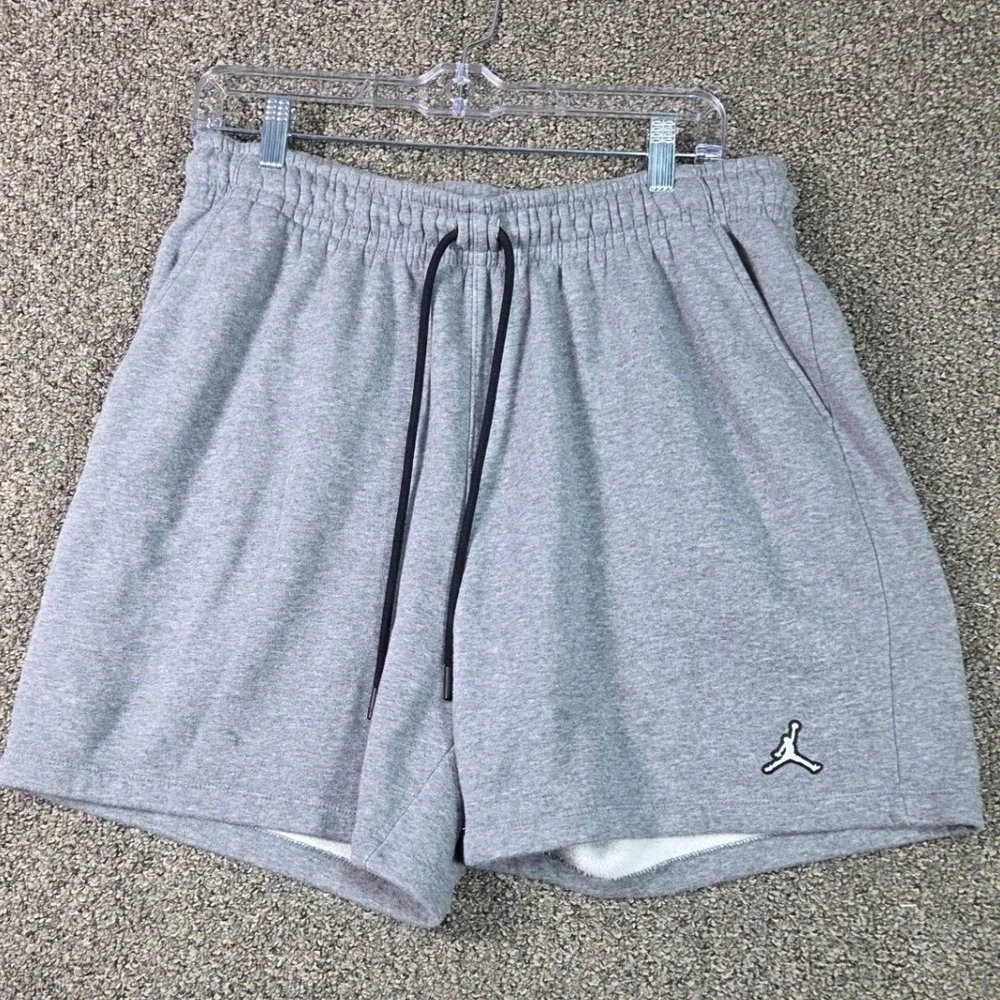 Jordan Brooklyn Fleece Shorts Mens Large Grey DQ7470-091 Jumpman Sweat Shorts
